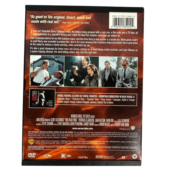 Clint Eastwood Dirty Harry The Dead Pool DVD R 1988 Warner Bros Widescreen - Picture 2 of 7